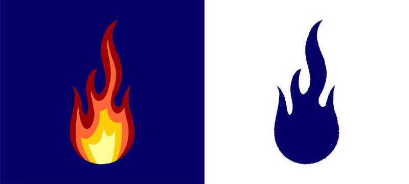 Single blue fire flame icon with smooth vertical motion and intense glowing effect. Modern gas heat symbol for creative branding, energy sector logos, and artistic urban streetwear layouts.