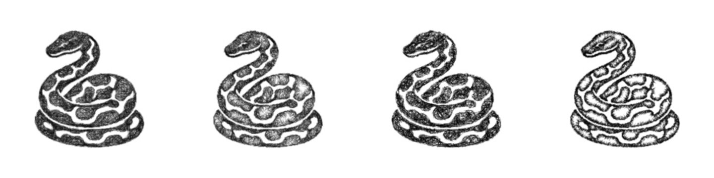 Sketch python icon design set