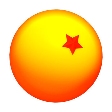 DragonBall Z, One-Star Crystal Ball, cartoon style, Transparent Background