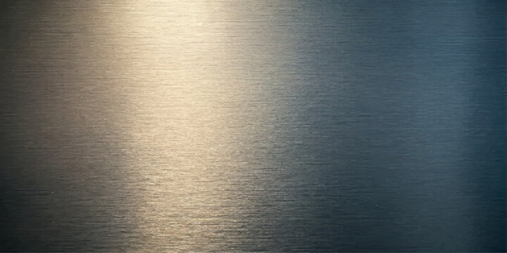 Subtle metal surface with gradient reflection, exhibiting texture, lines, and gradients, creating a visually compelling industrial backdrop for design, art, web, ui, background, banner, interior