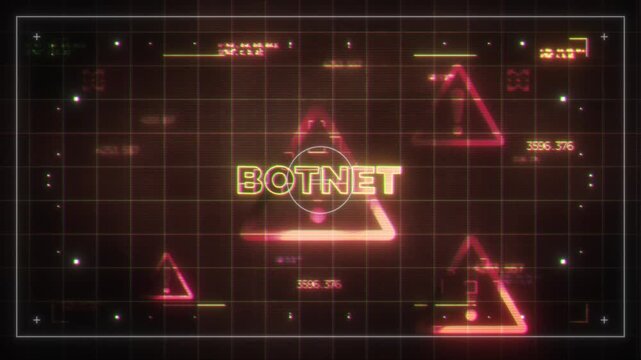 Botnet trendy hacking and cybersecurity words