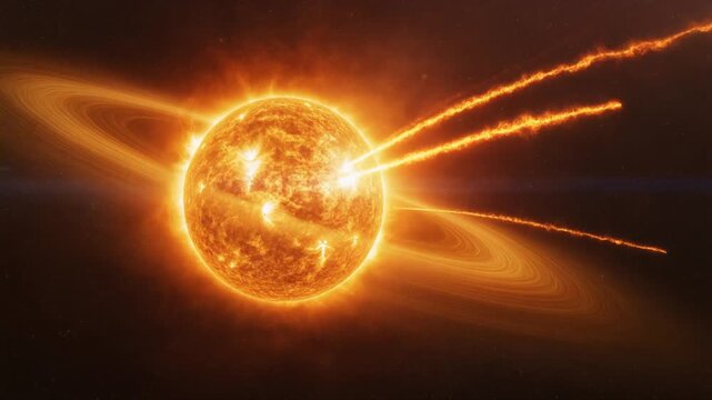 太陽フレアのエネルギー放射ループ