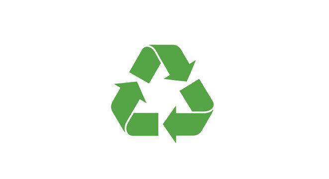 recycling symbol icon green vector illustration on white background