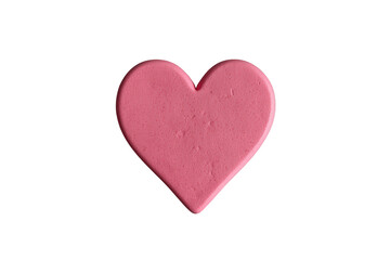 Obraz premium Pink heart symbol with a textured surface representing love, romance, and valentine's day on transparent background