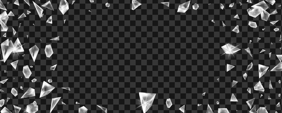 Abstract background shattered glass fragments and sharp crystal shards scattering across, cinematic posters, dramatic advertisements, and creative digital