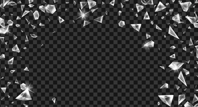 Abstract background shattered glass fragments and sharp crystal shards scattering across, cinematic posters, dramatic advertisements, and creative digital