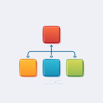 Colorful Flowchart Diagram with Blocks and Arrows