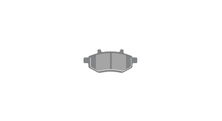 Illustration of a single automotive brake pad isolated on white background. © MzBee
