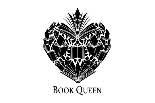 Book Queen Heart Shape Design