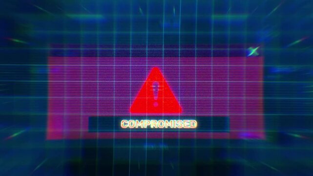  COMPROMISED Alert Terms on Satelite Map Background