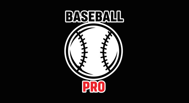 Baseball Pro Symbolic Image Featuring a Bold White Ball on a Black Background