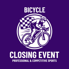 Fototapeta premium Bicycle Race Victory Symbolizing Closing Event For Competitive Professional Cycling Sports