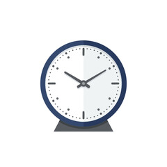 Fototapeta premium Minimalist flat vector illustration of a blue desk clock
