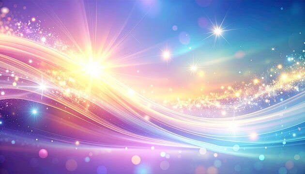 Radiant, ethereal light waves ascend