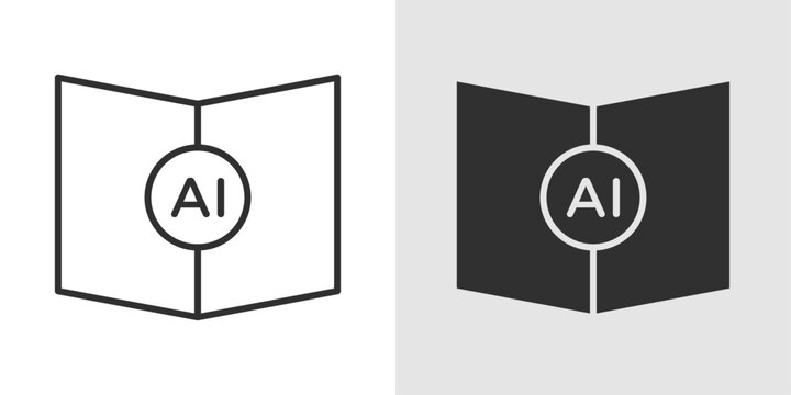 Education AI Icon representing artificial intelligence in learning, smart education systems, and digital academic support.