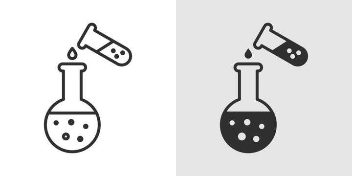 Experiment Icon representing scientific testing, laboratory research, and practical discovery learning.