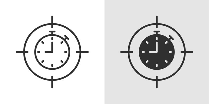 Focus Timer Icon representing productivity management, concentration sessions, and time tracking for study or work.