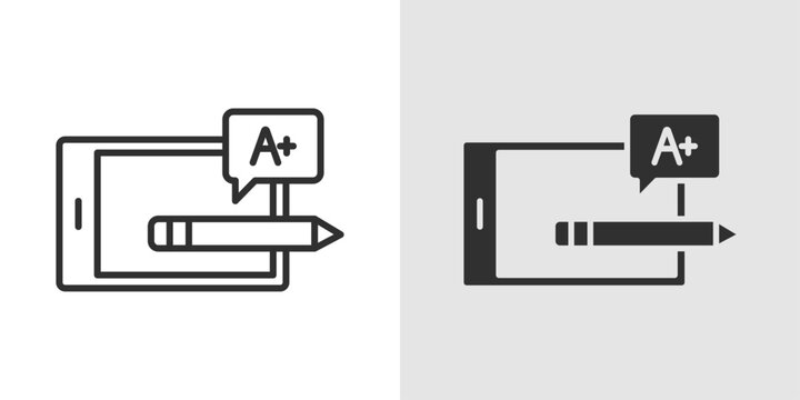 Hybrid Learning Icon representing a combination of online and in person education methods.