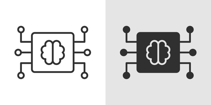 Machine Learning Course Icon representing AI education, data-driven learning, and algorithm-based training programs.