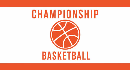 Fototapeta premium Championship Basketball Emblem Design Showing Sportsmanship and Competition Spirit