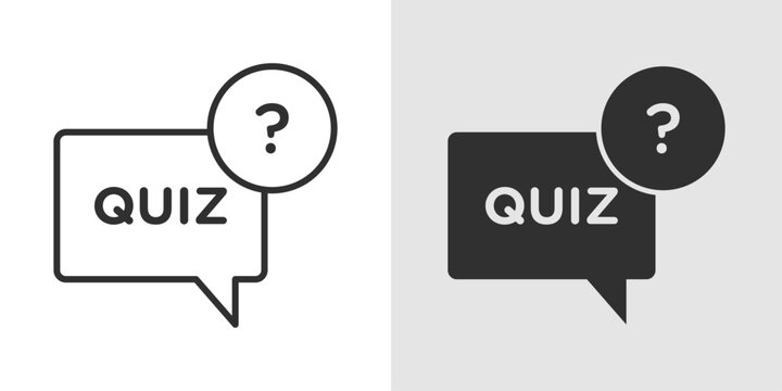 Quiz Icon representing assessments, interactive learning, and knowledge testing in education.