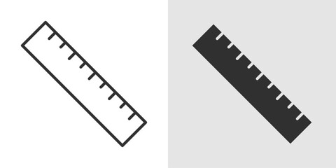 Fototapeta premium Ruler Icon representing measurement tools, precision, mathematics, and classroom stationery.