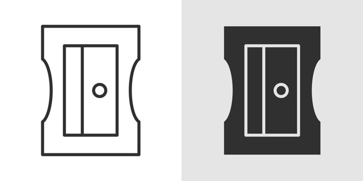 Sharpener Icon representing school stationery, classroom tools, and educational preparation essentials.