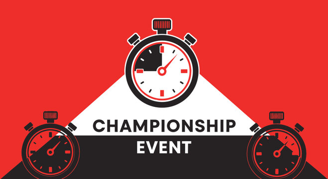 Championship Event with Timers, Symbolizing Speed, Competition, And Event Timing Accurately
