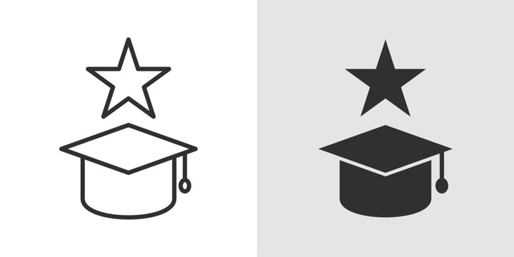 Academic Excellence Icon representing outstanding educational performance, achievement, and scholarly success.