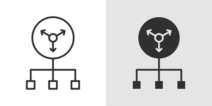 Adaptive Learning Icon representing personalized education, intelligent learning systems, and customized academic experiences.