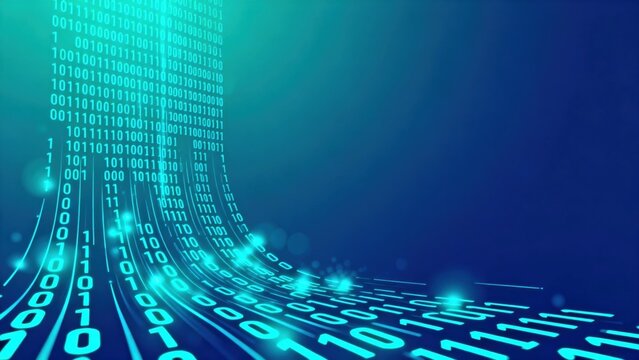 Binary code digital flow