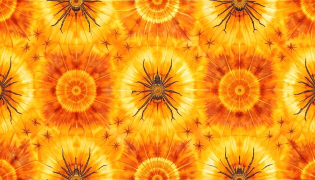 Psychedelic spider sunburst pattern
