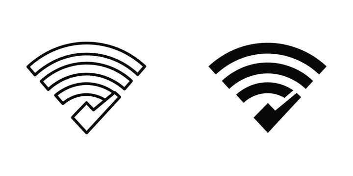 Wifi signal strength icons with different bar fill levels