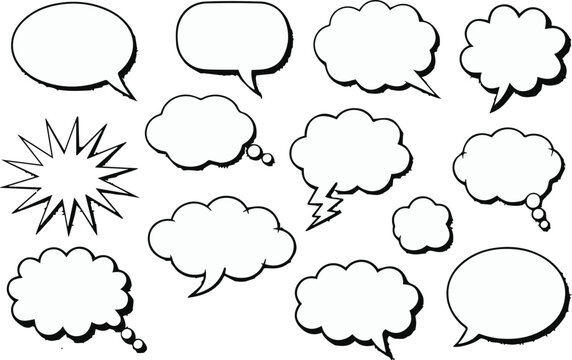 Caption panels and word balloon templates