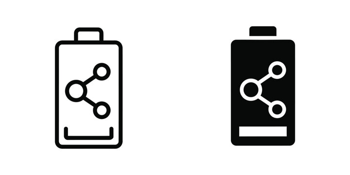 Battery icon with empty and full charge indicators