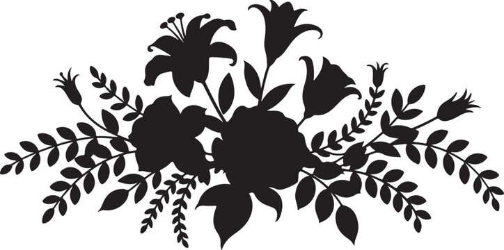Vintage botanical engraving of flower species with scientific measurements for design