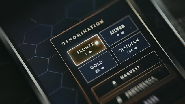 User selects Bronze among denomination options