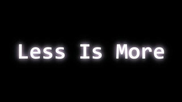 Glowing text that says work in silence on a black background