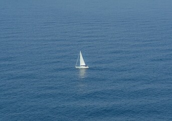 Barco De Vela Por El Mediterráneo, Visto Desde Formentera © Jeremi