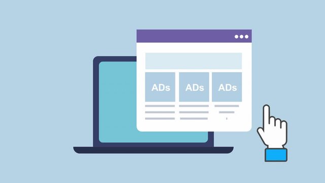 Digital Marketing and Online Ads 2d Animation with Alpha Matte