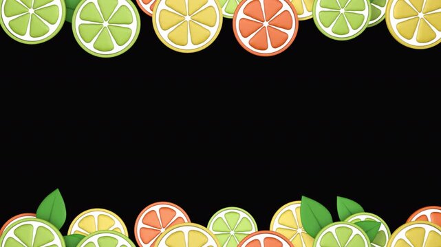 Citrus slices frame loop on alpha