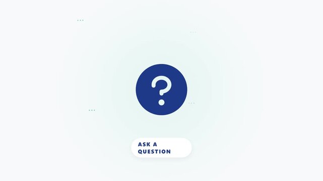 Question Mark Animated Icon on Light Background for Ui Ux Design