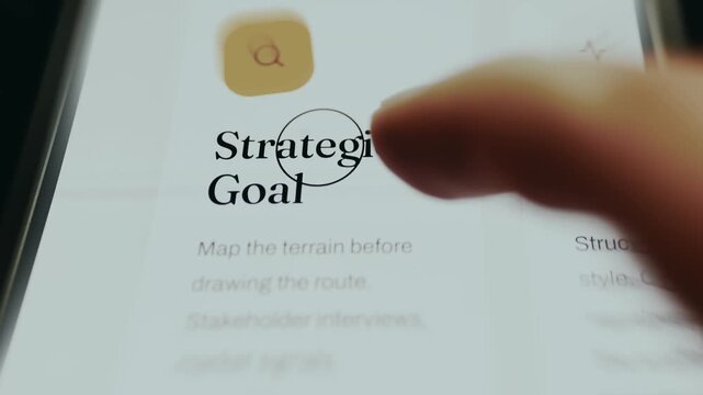 Framework for strategic planning focusing on strategic goal