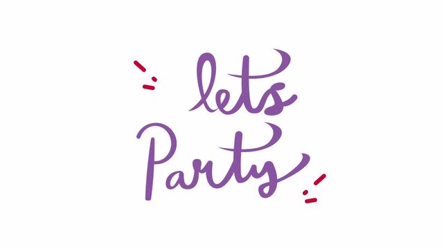 Decorative cursive font for lets party together now perfect for invitations, social media posts, banners, and event posters. Great for celebration graphics.