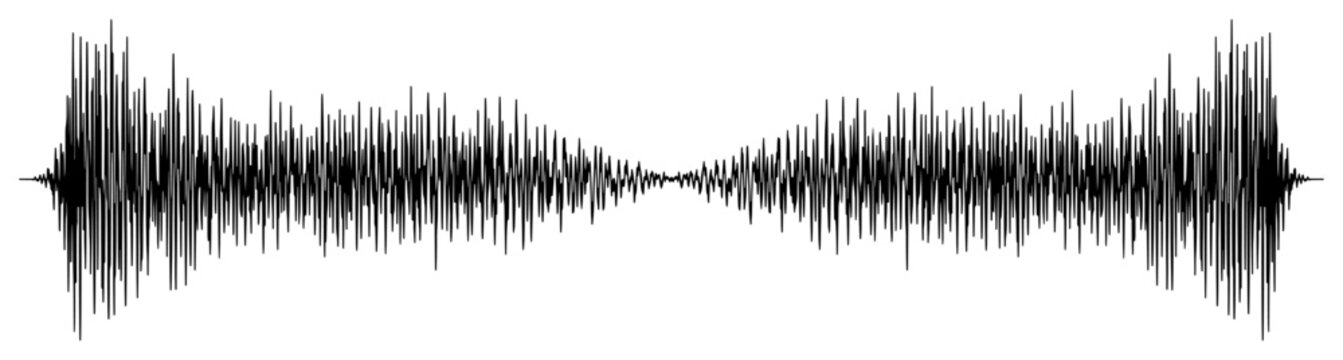 Digital sound wave audio frequency spectrum in minimalist line graphic style