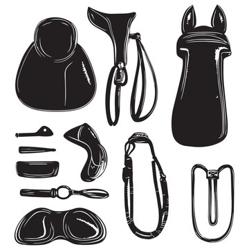 set of riding equipment