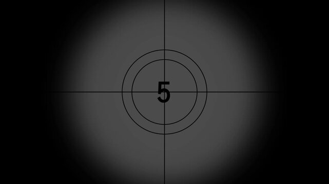 10 Seconds Movie Countdown Animation Motion Graphics. countdown movie from 10 to 0 number old film timer count in grey retro style vintage video timer, best suitable for your cinema, movie or ...