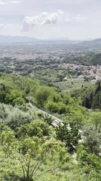 Vertical View of Montecatini Terme Townscape from Hillside