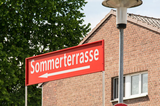 Sommerterrasse - Schild