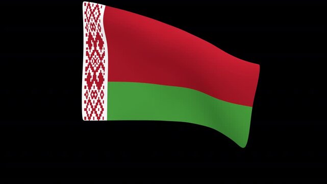 Flag of Belarus &ndash; 1920x1080 looped with alpha channel.